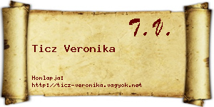 Ticz Veronika névjegykártya